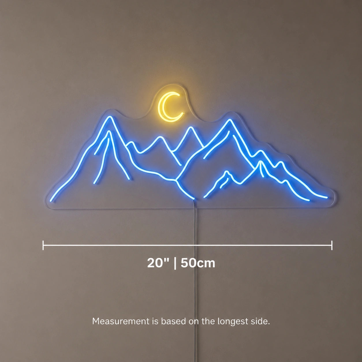 Cabin Moon Mountain Neon Sign LED Neon Sign size image