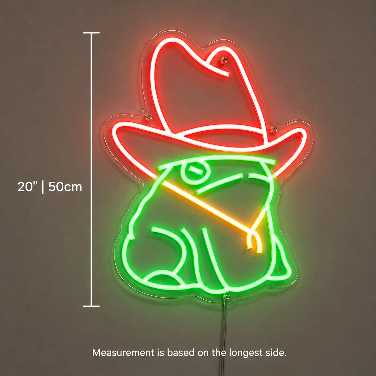 Cactus Cowboy Hat Neon Sign LED Neon Sign size image