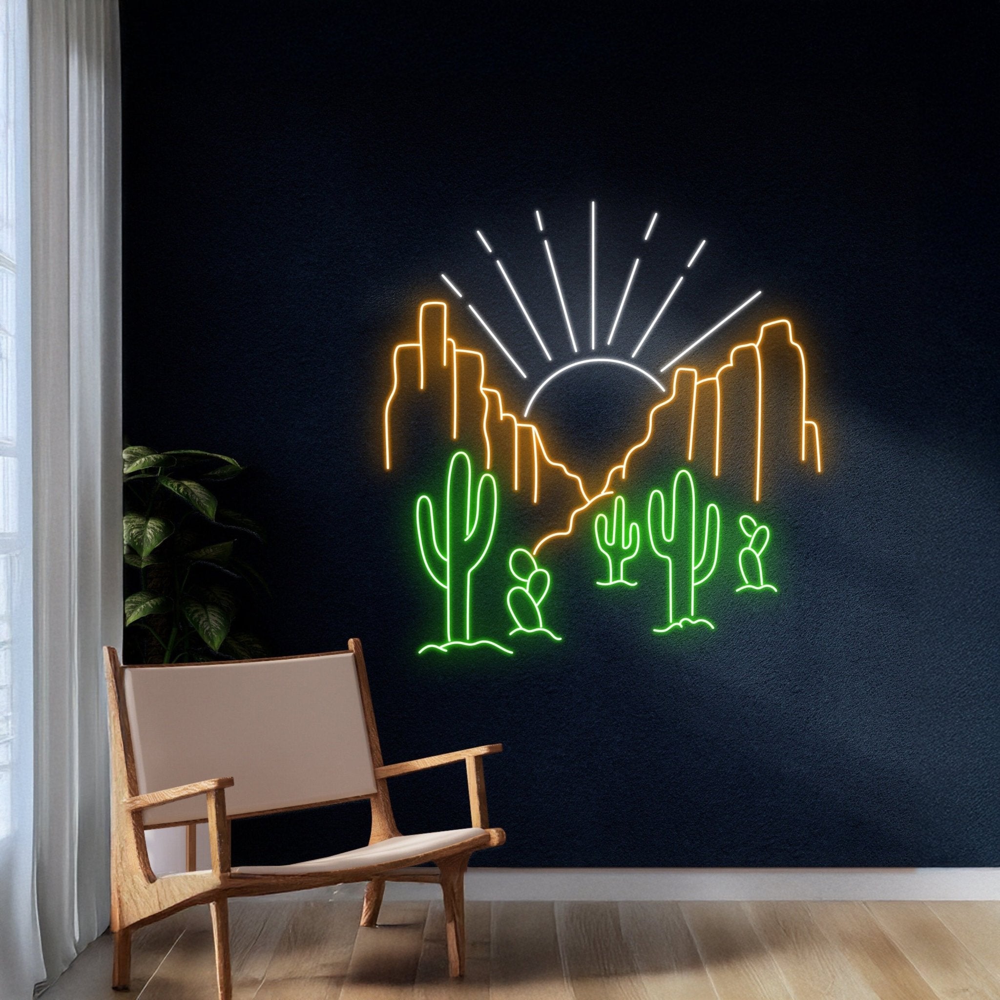 Cactus Desert Sun Neon Sign - Shineneon
