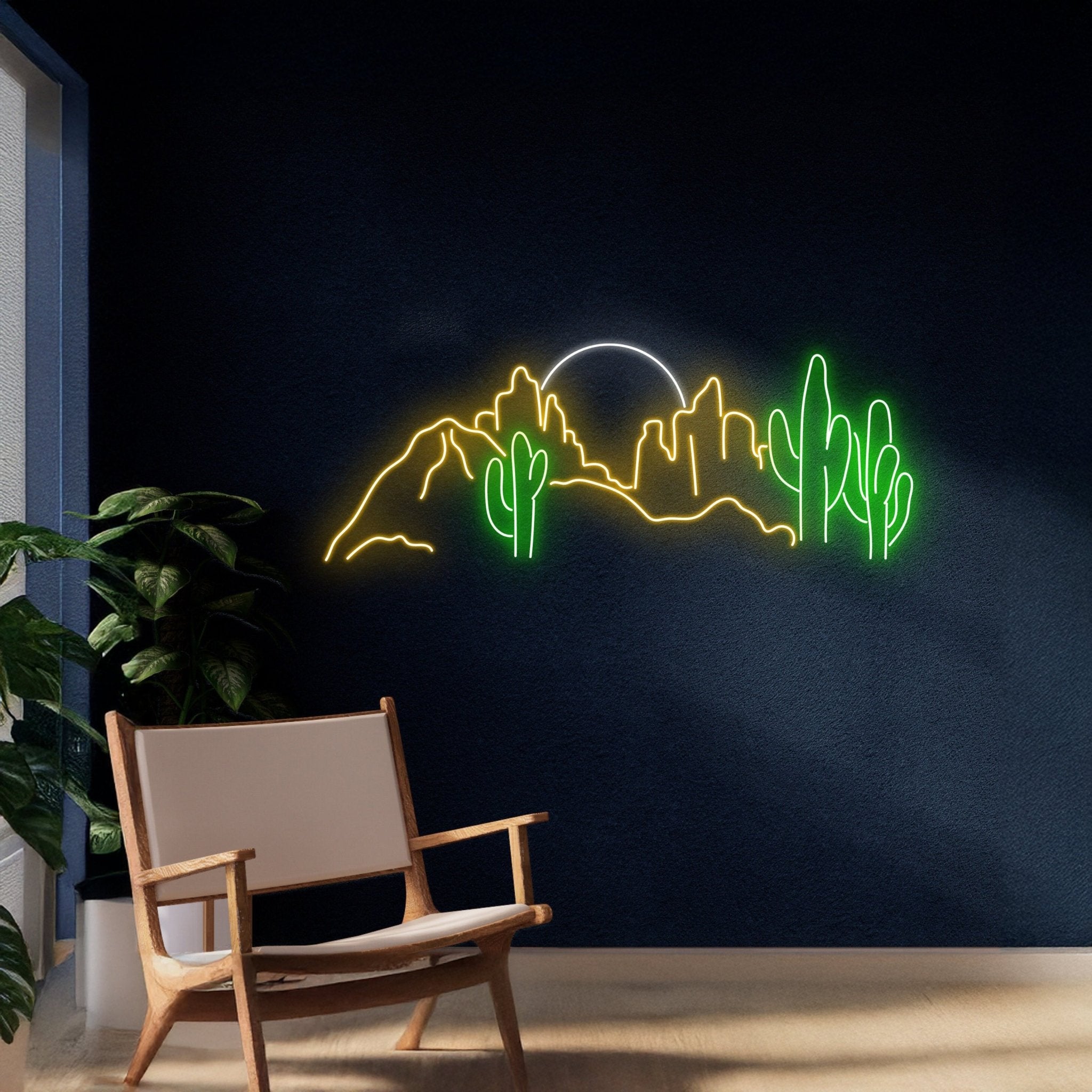 Cactus Desert Sun Neon Sign Desert Led Sign - Shineneon