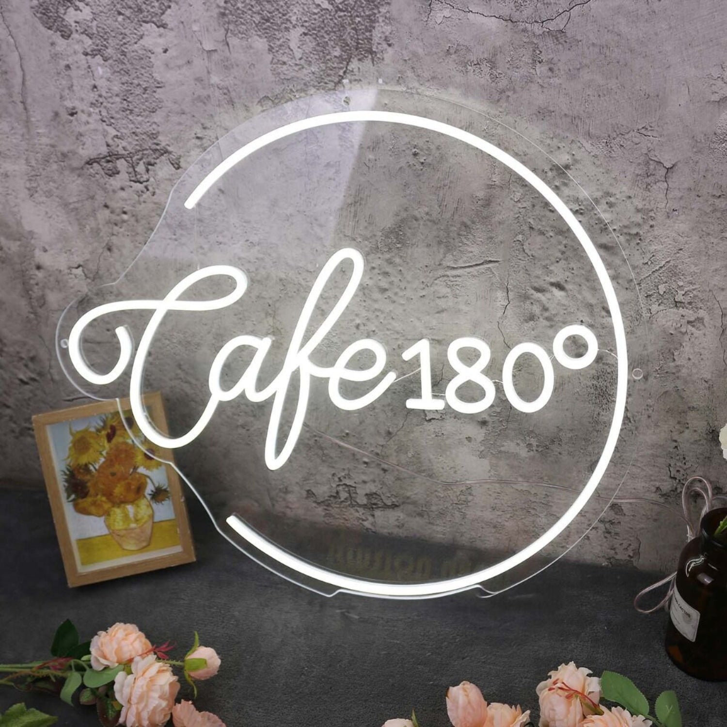 Cafe 180 Custom White Led Neon Sign - Shineneon