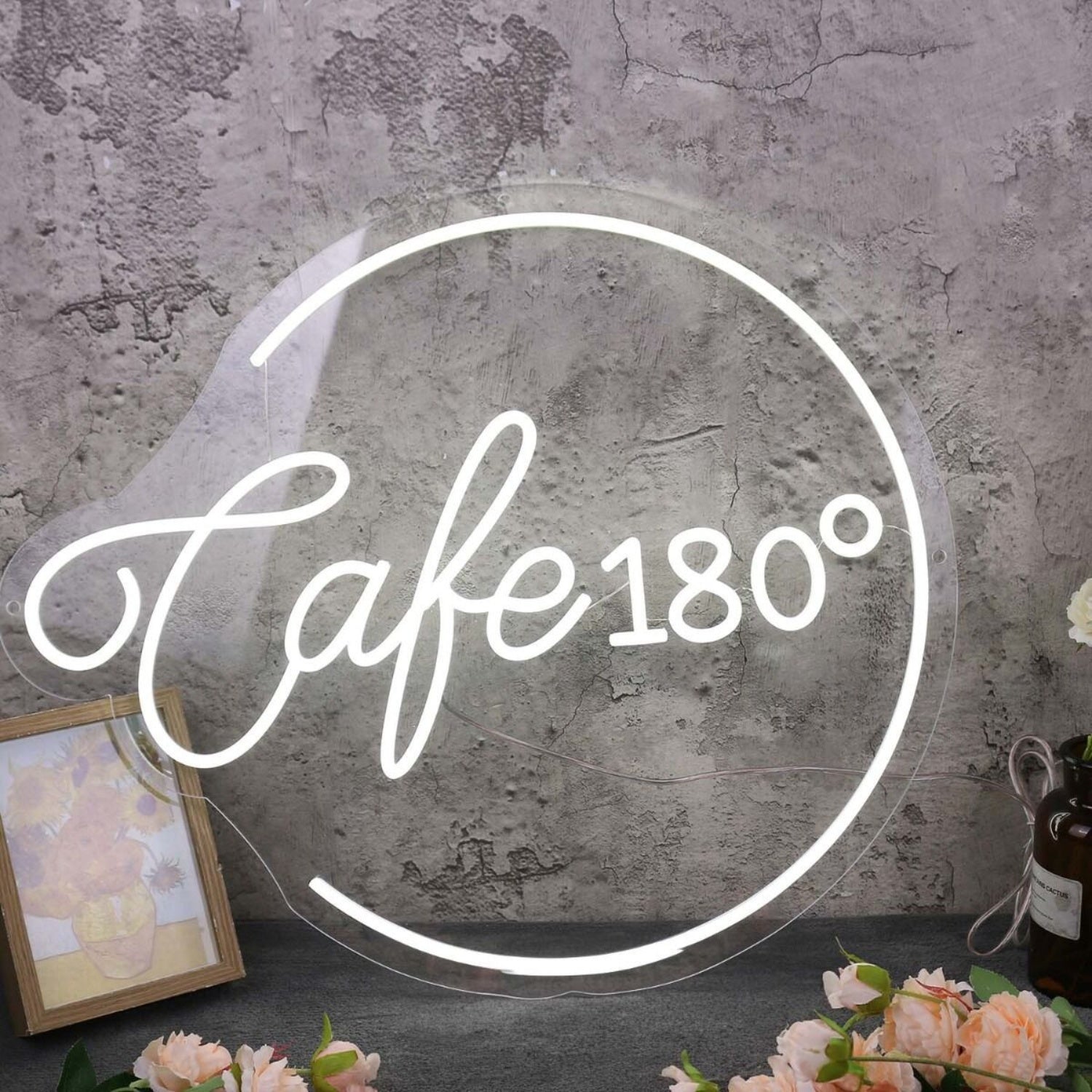 Cafe 180 Custom White Led Neon Sign - Shineneon