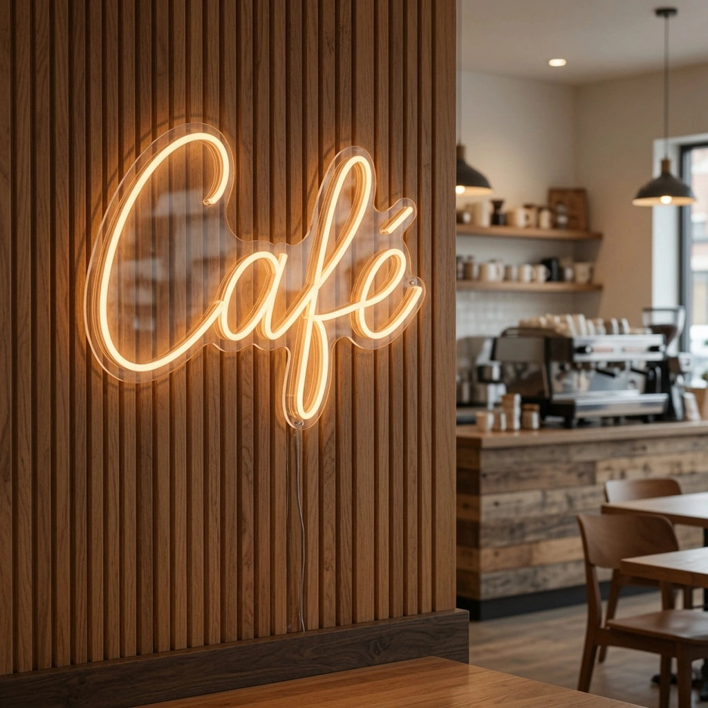 Cafe Business LED Neon Sign - 03 Real Lifestyle Scene