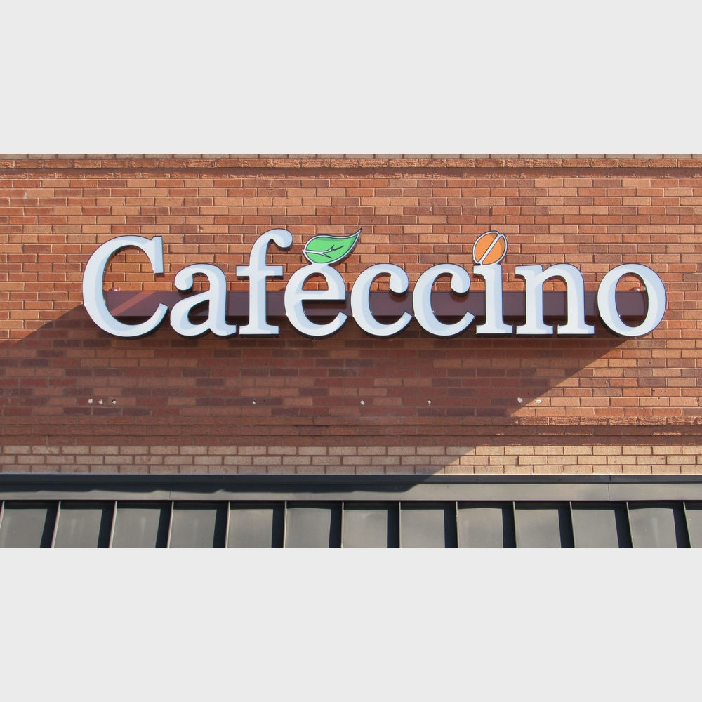 Cafeccino 3D Frontlit Channel Letters Led Light Sign