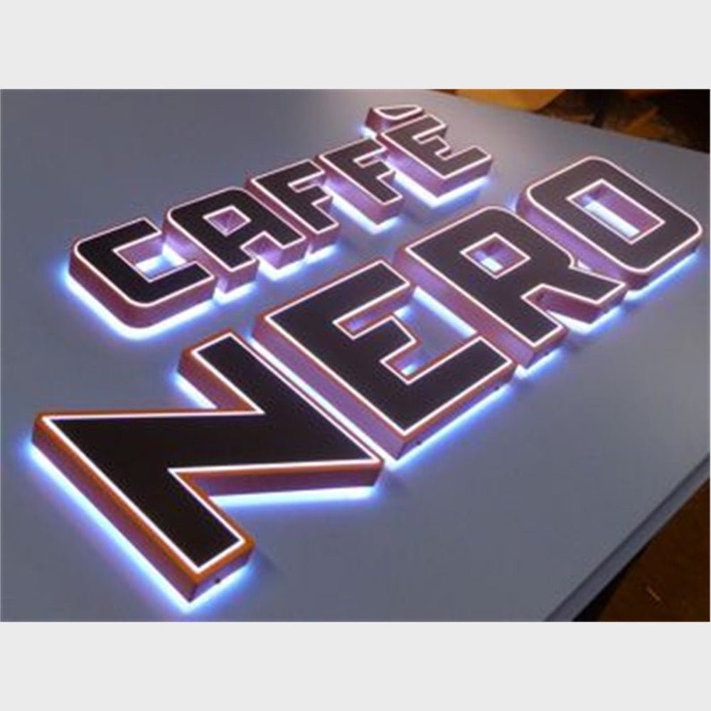 Caffe Nero 3D Frontlit And Backlit Channel Letter Led Light Sign - Shineneon