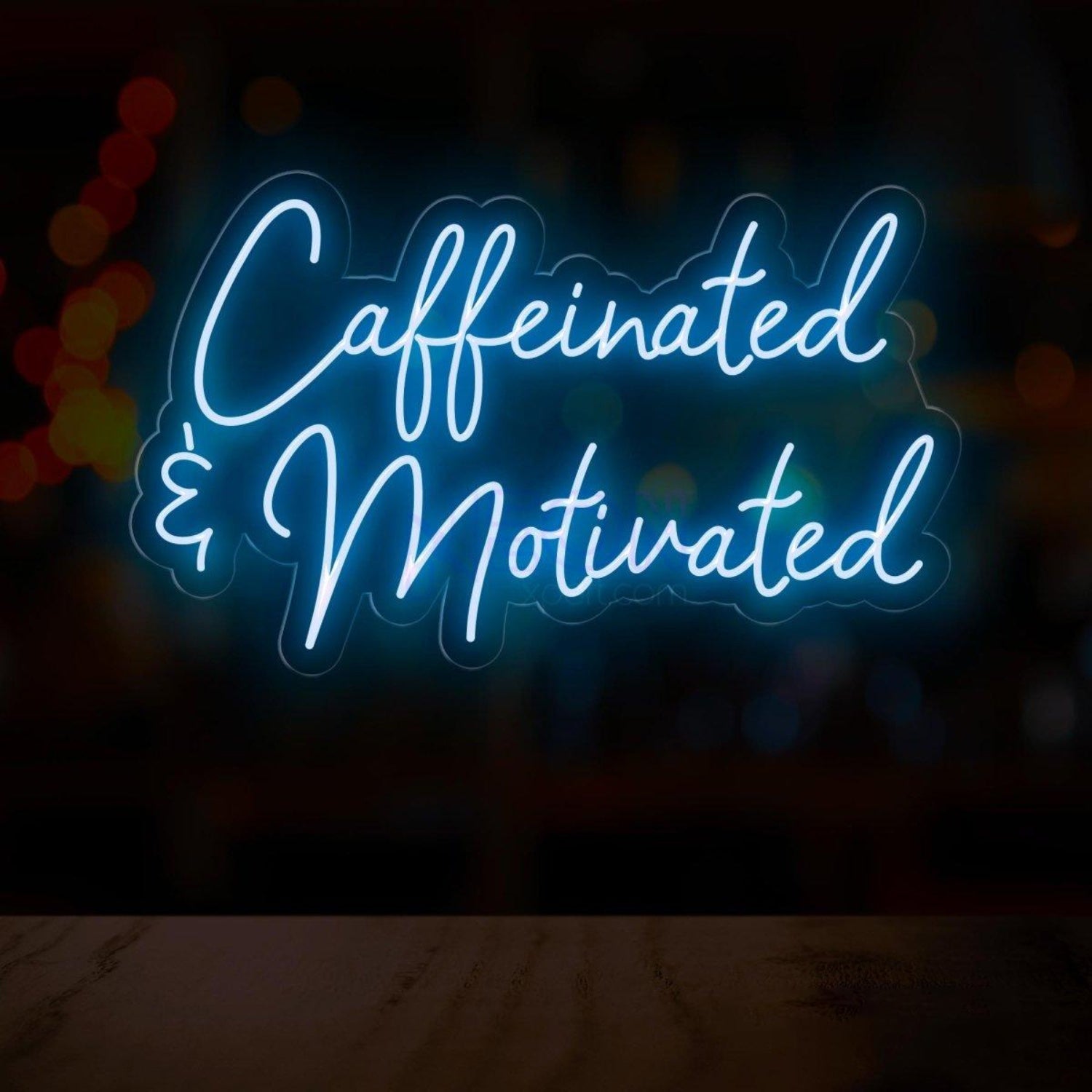 Caffeinated Motivated White Led Neon Sign For Cafe Home Office Wall Decor | Shineneon