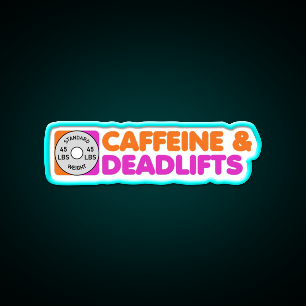 Caffeine And Deadlifts Gym Fitness Led Neon Sign Rgb Color