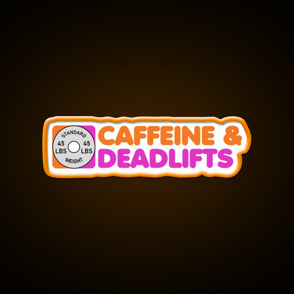 Caffeine And Deadlifts Gym Fitness Led Neon Sign Rgb Color