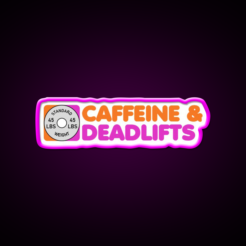 Caffeine And Deadlifts Gym Fitness Led Neon Sign Rgb Color