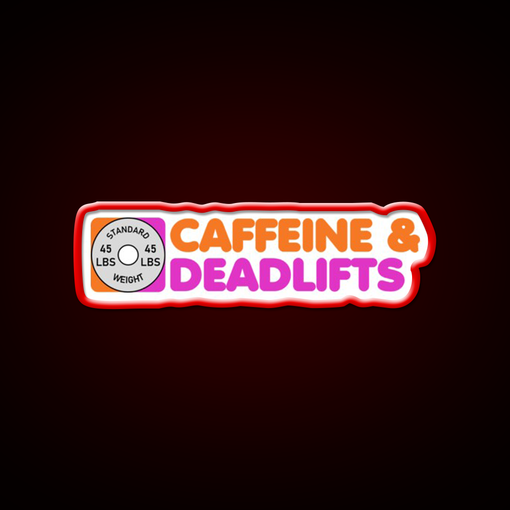 Caffeine And Deadlifts Gym Fitness Led Neon Sign Rgb Color
