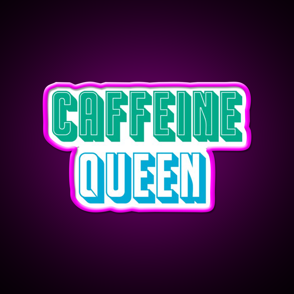 Caffeine Queen Cafe Led Neon Sign Espresso Bar Art Rgb Color