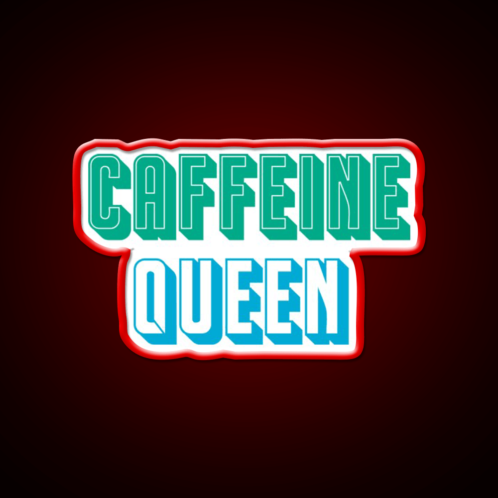 Caffeine Queen Cafe Led Neon Sign Espresso Bar Art Rgb Color - Shineneon