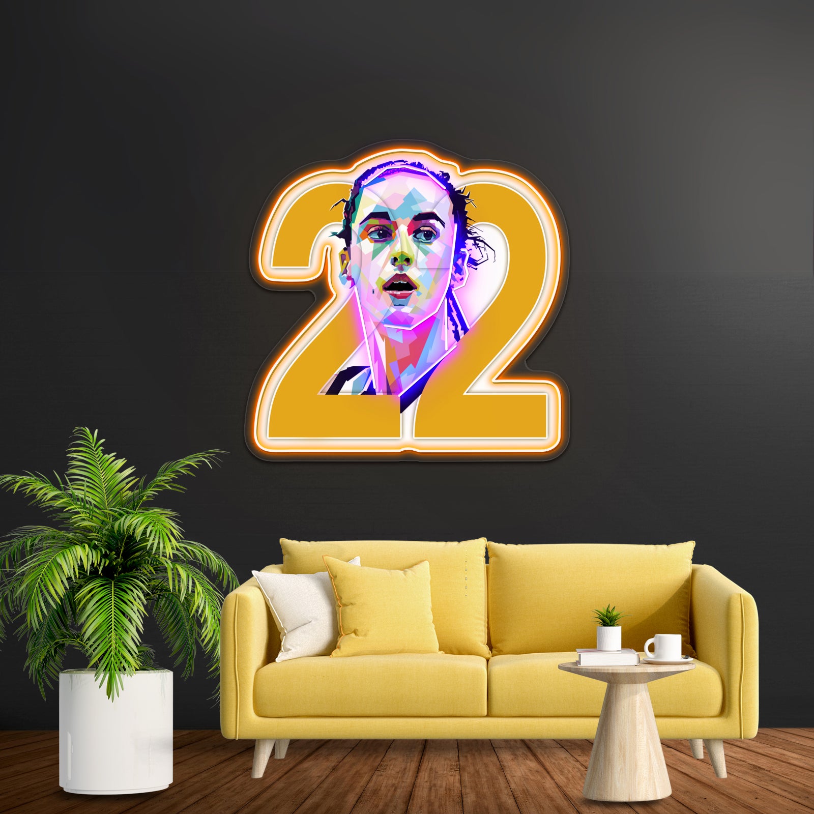 Caitlin Clark Syle Wpap Pop Artwork Business Neon Sign | Shineneon