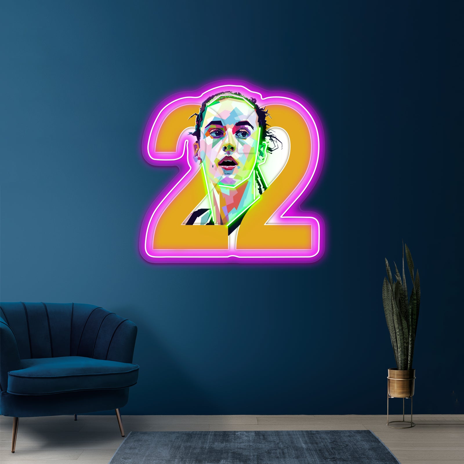 Caitlin Clark Syle Wpap Pop Artwork Business Neon Sign | Shineneon