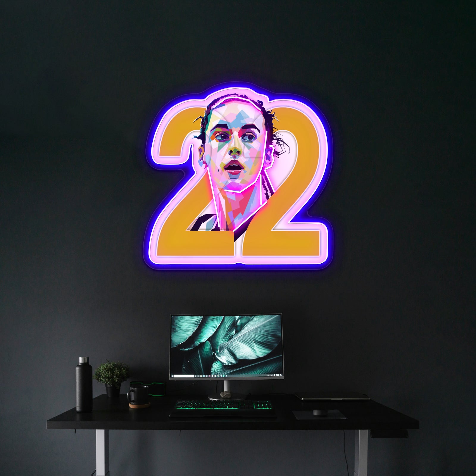 Caitlin Clark Syle Wpap Pop Artwork Business Neon Sign | Shineneon