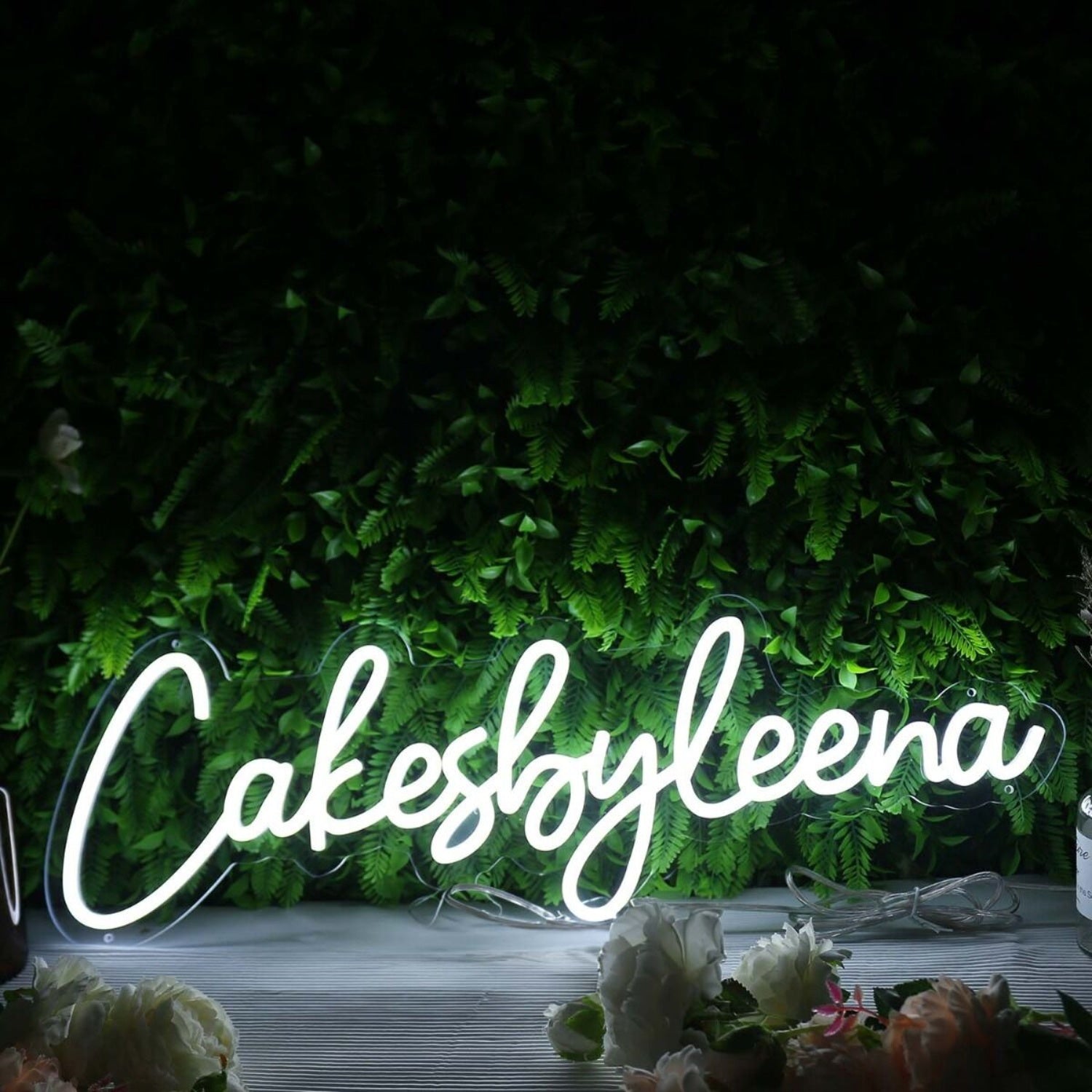 Cakes By Leena White Led Neon Sign - Shineneon