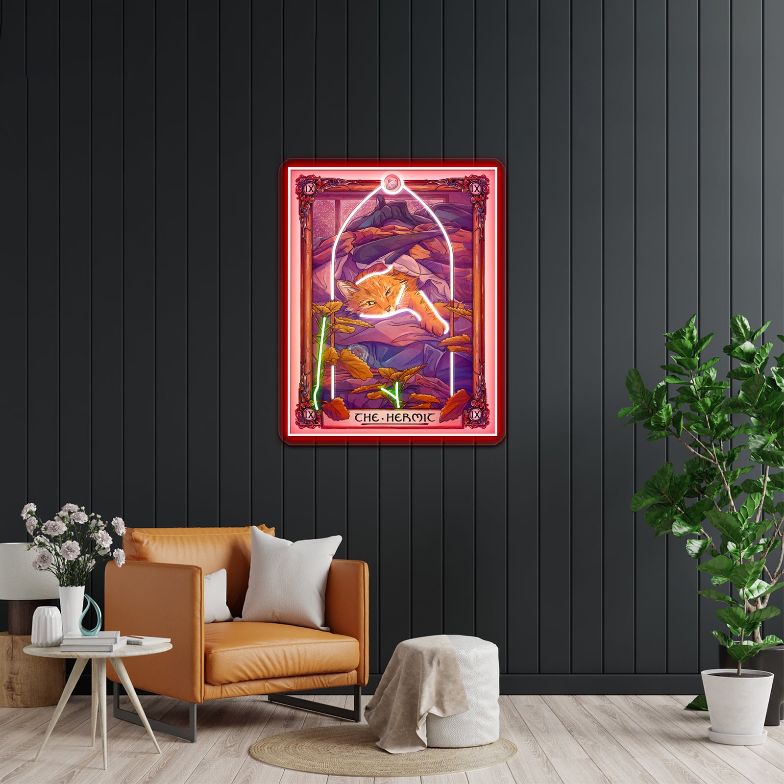 Calamity Jane The Hermit Wynonna Earp Tarot Artwork Business Neon Sign - Custom LED neon sign front view