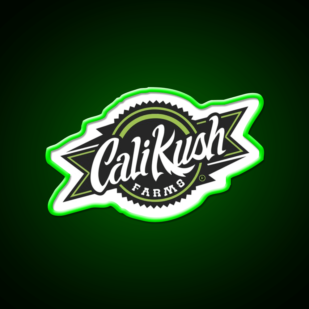 Cali Kush Farms Hemp Inspired Green Leaf Led Neon Sign Rgb Color - Shineneon