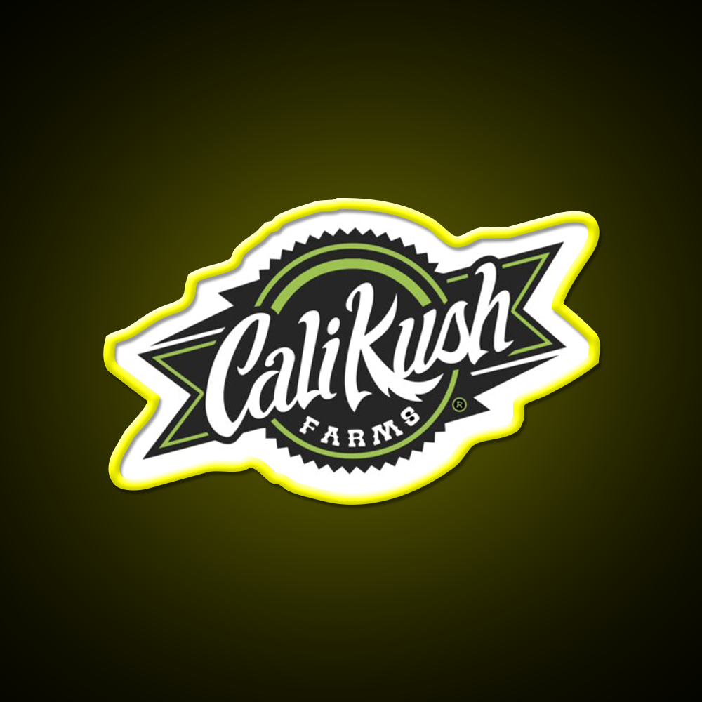 Cali Kush Farms Hemp Inspired Green Leaf Led Neon Sign Rgb Color