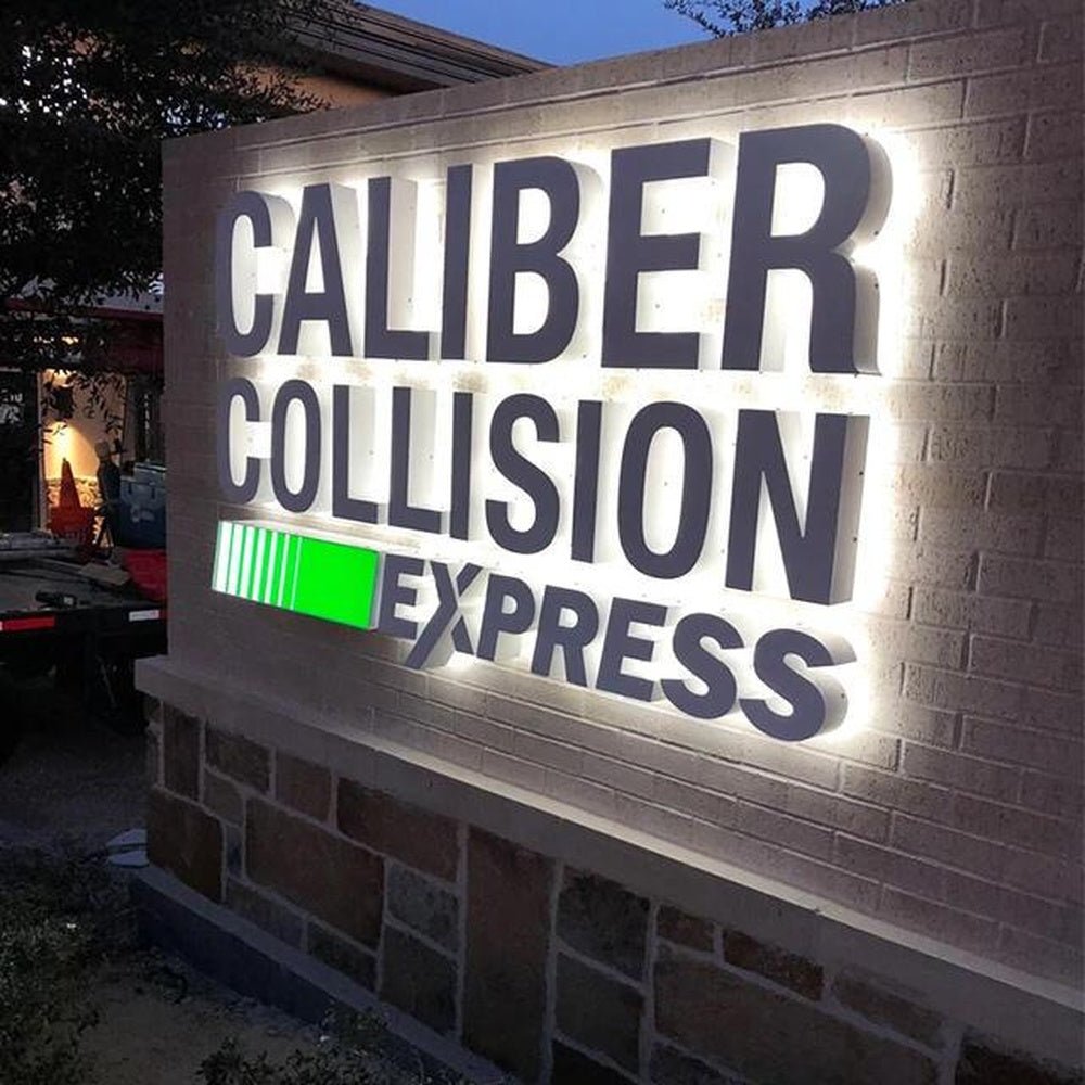 Caliber Collision Express 3D Backlit Letters Business Metal Led Sign - Shineneon