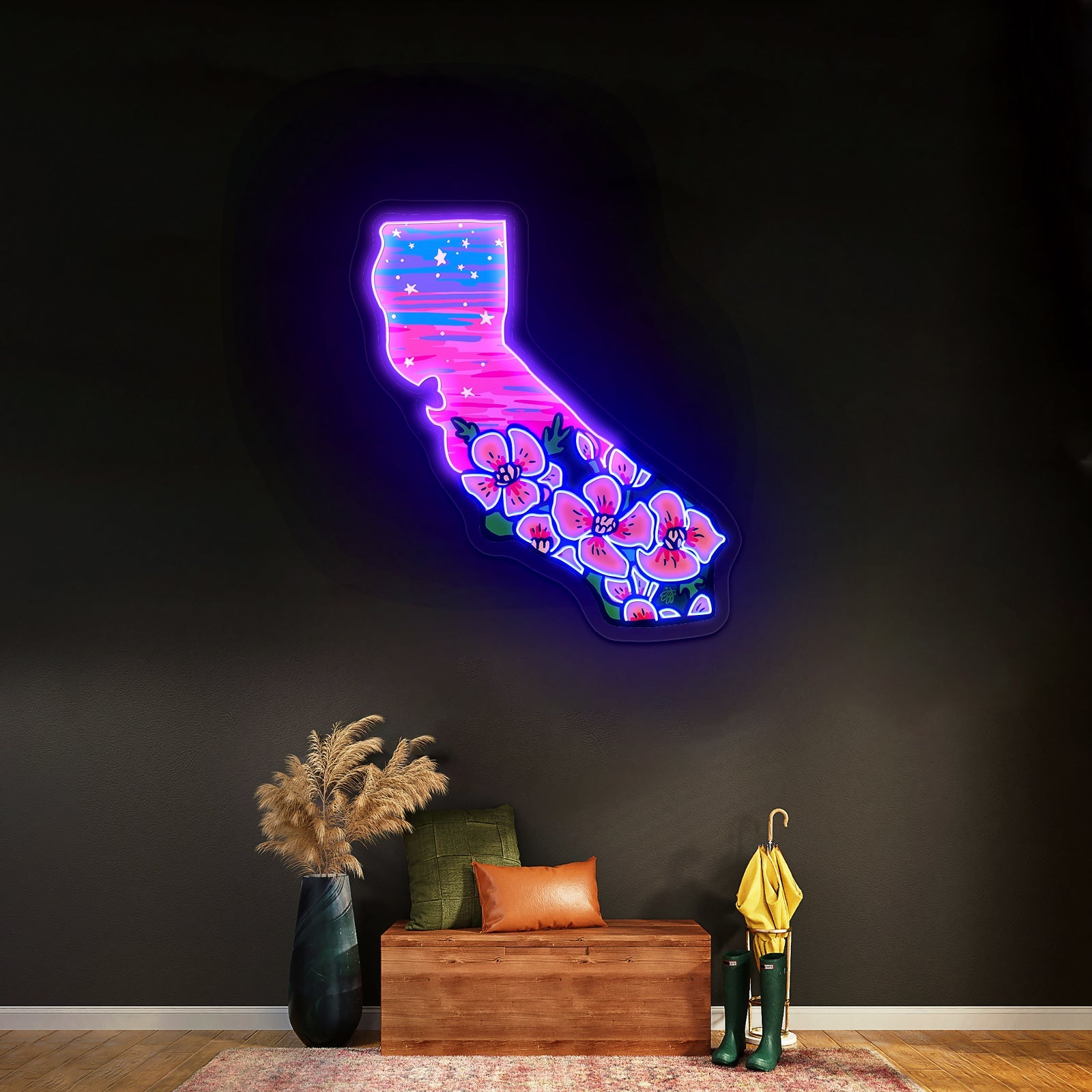 California Floral Sky Neon Signs - Shineneon