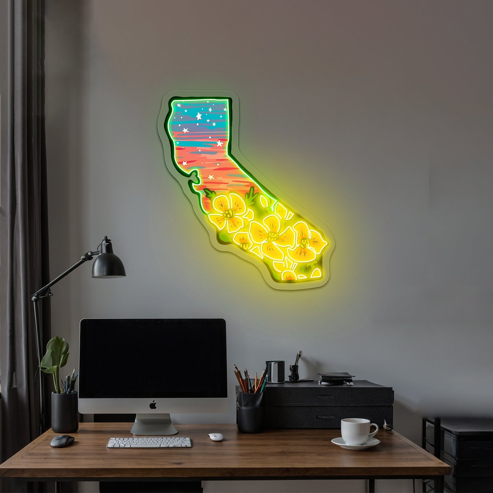 California Neon Signs Sunshine Flowers Led Lights - Shineneon