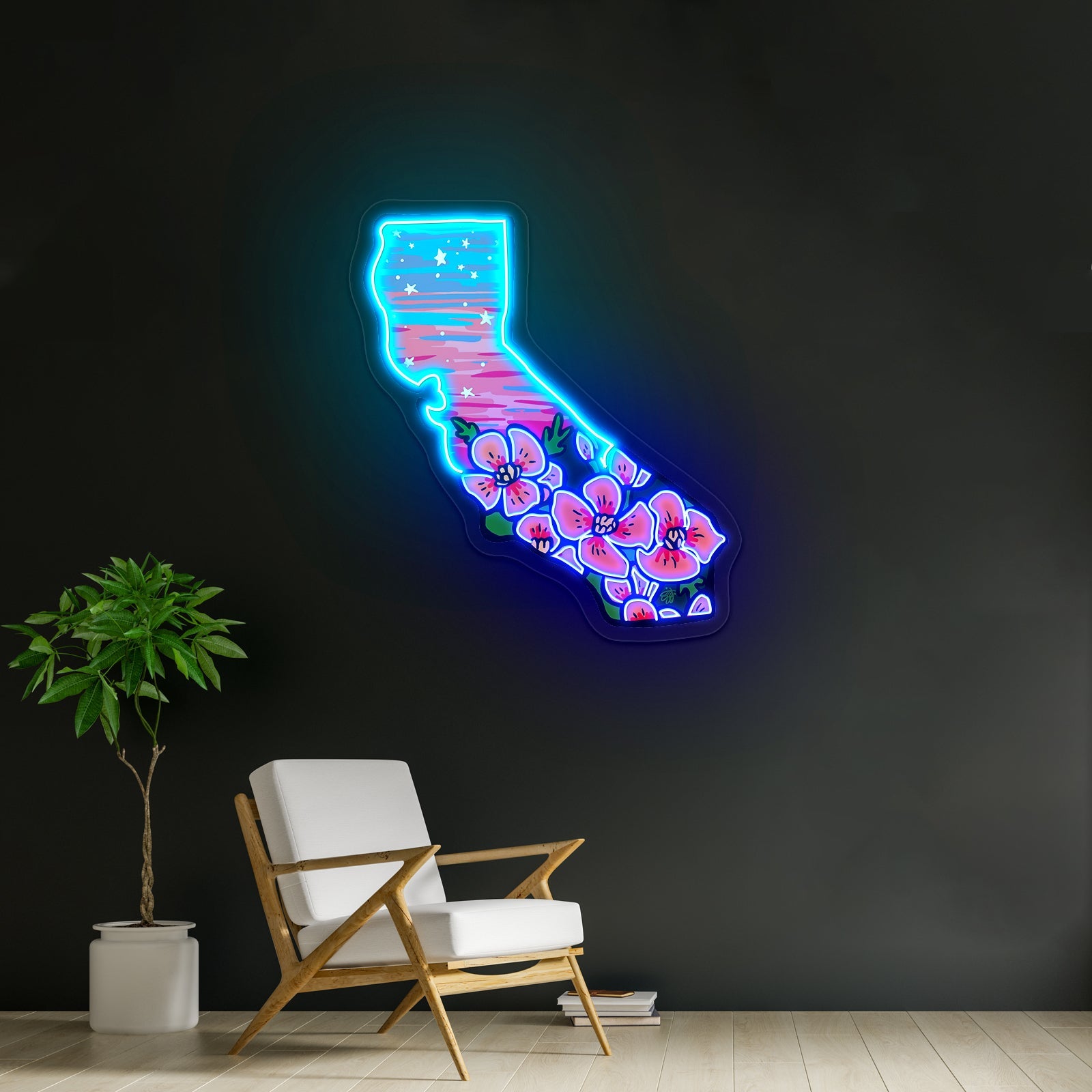 California Neon Signs Sunshine Flowers Led Lights - Shineneon
