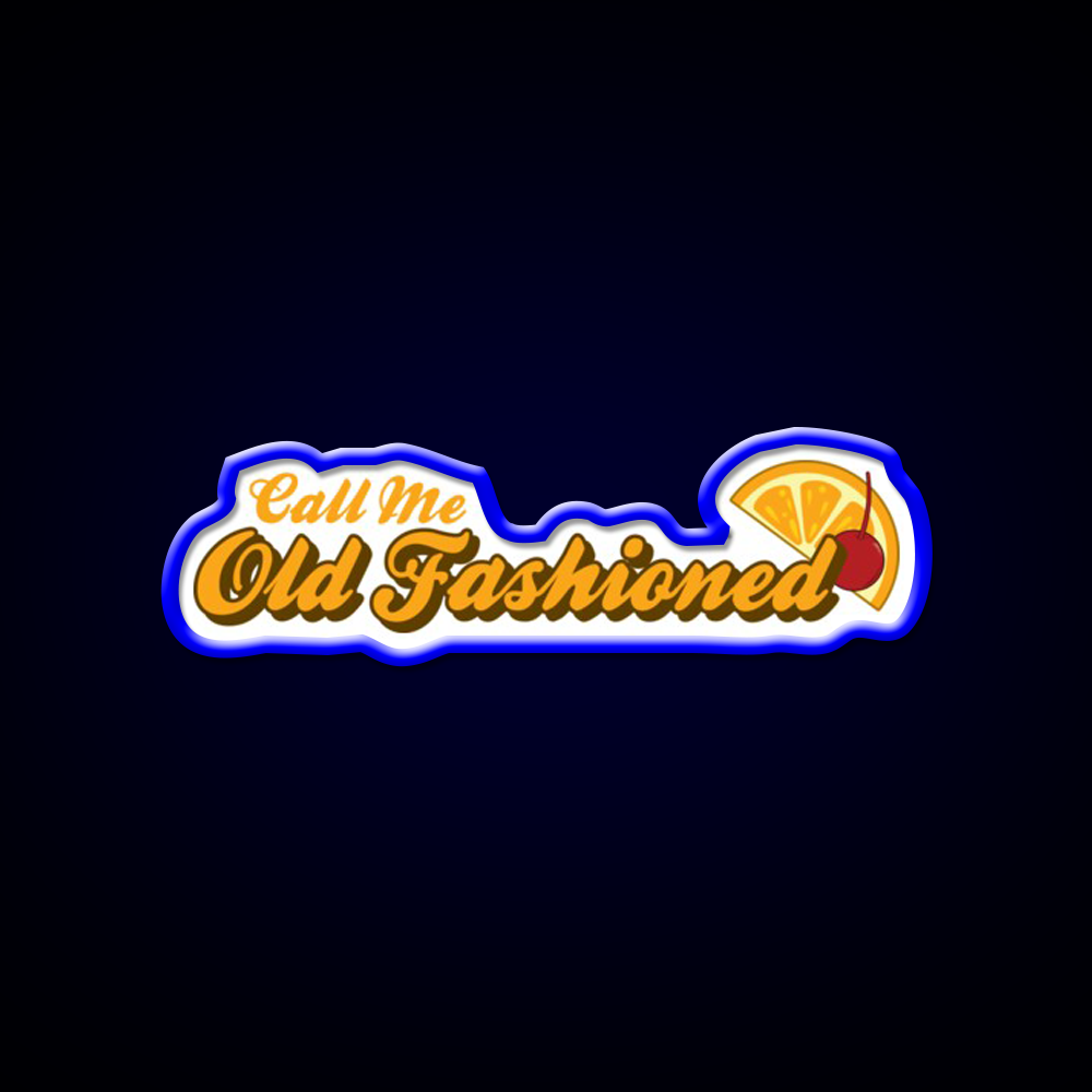 Call Me Old Fashioned Orange Cherry Cocktail Bar Decor Led Neon Sign Rgb Color - LED neon sign view 5