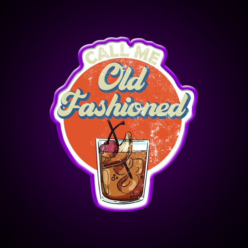 Call Me Old Fashioned Whiskey Gear Whiskey Drink Bar Led Neon Sign Rgb Color