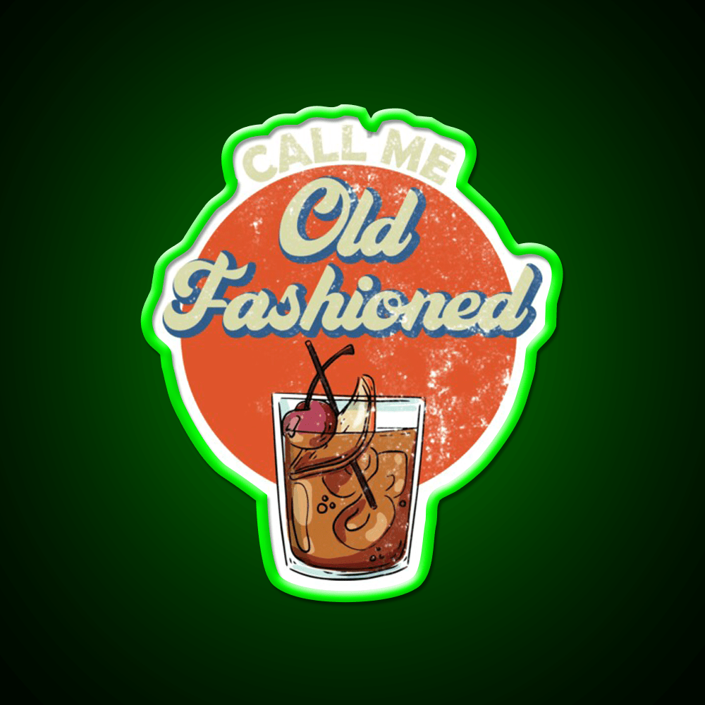 Call Me Old Fashioned Whiskey Gear Whiskey Drink Bar Led Neon Sign Rgb Color - Shineneon