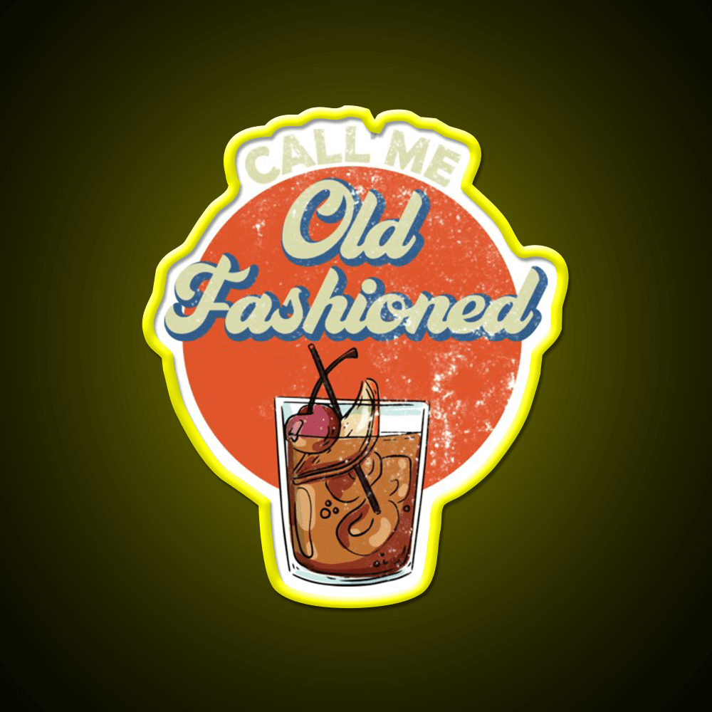 Call Me Old Fashioned Whiskey Gear Whiskey Drink Bar Led Neon Sign Rgb Color - Shineneon