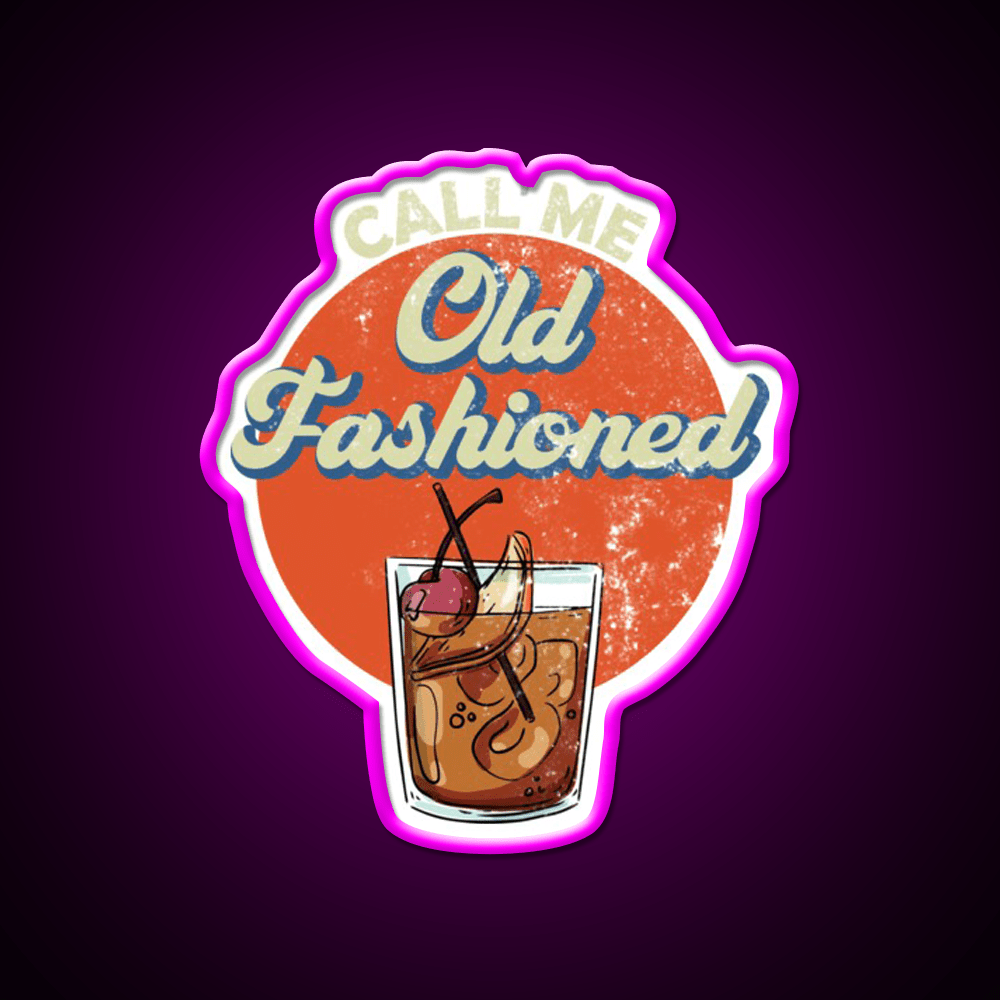 Call Me Old Fashioned Whiskey Gear Whiskey Drink Bar Led Neon Sign Rgb Color - Shineneon