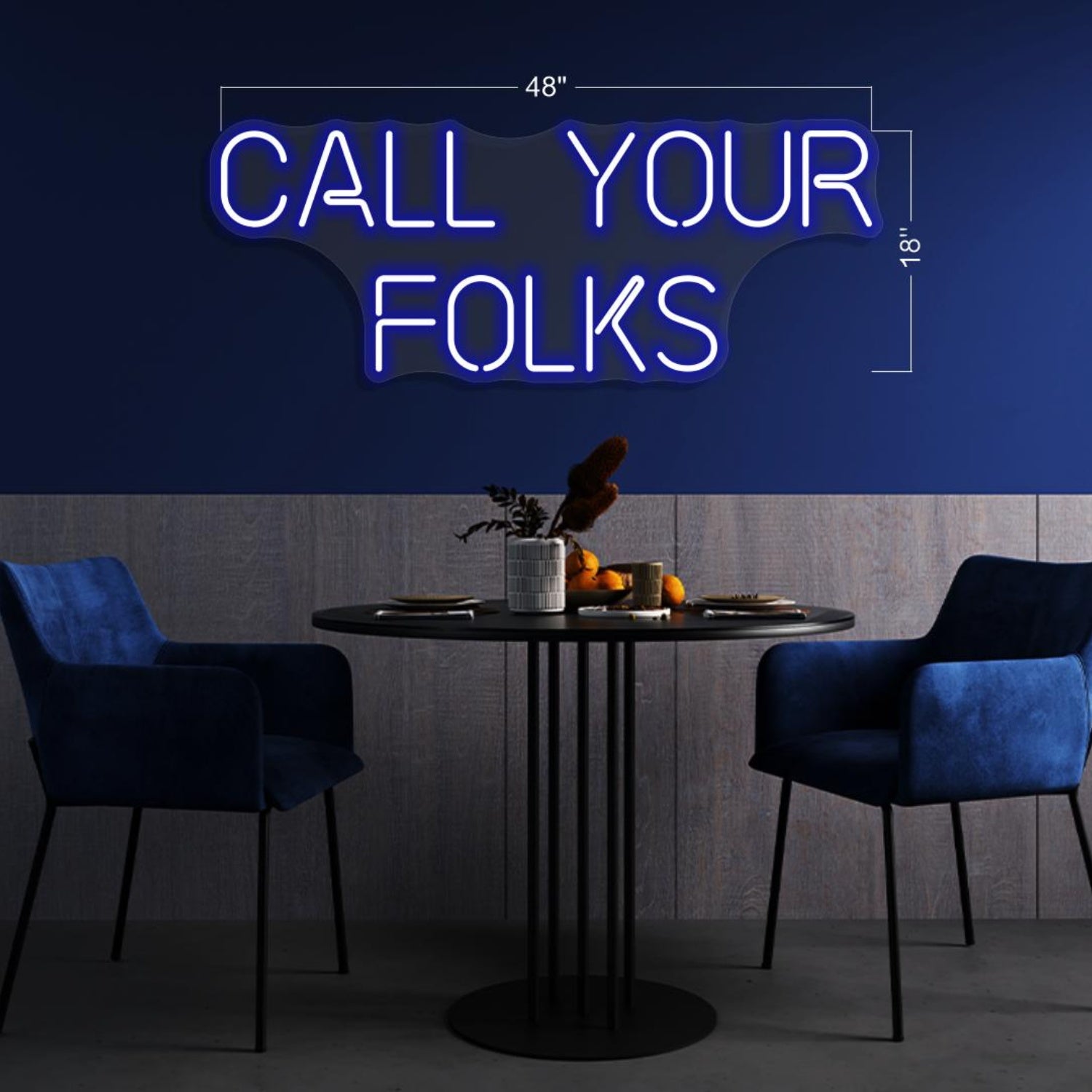 Call Your Folks Blue Led Neon Sign Indoor Home Decor | Shineneon