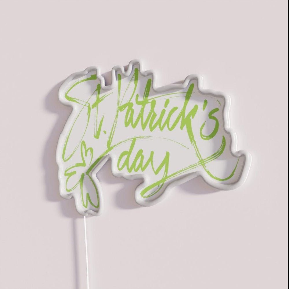 Calligraphy St Patricks Day Lettering Rgb Led Neon Sign - Shineneon