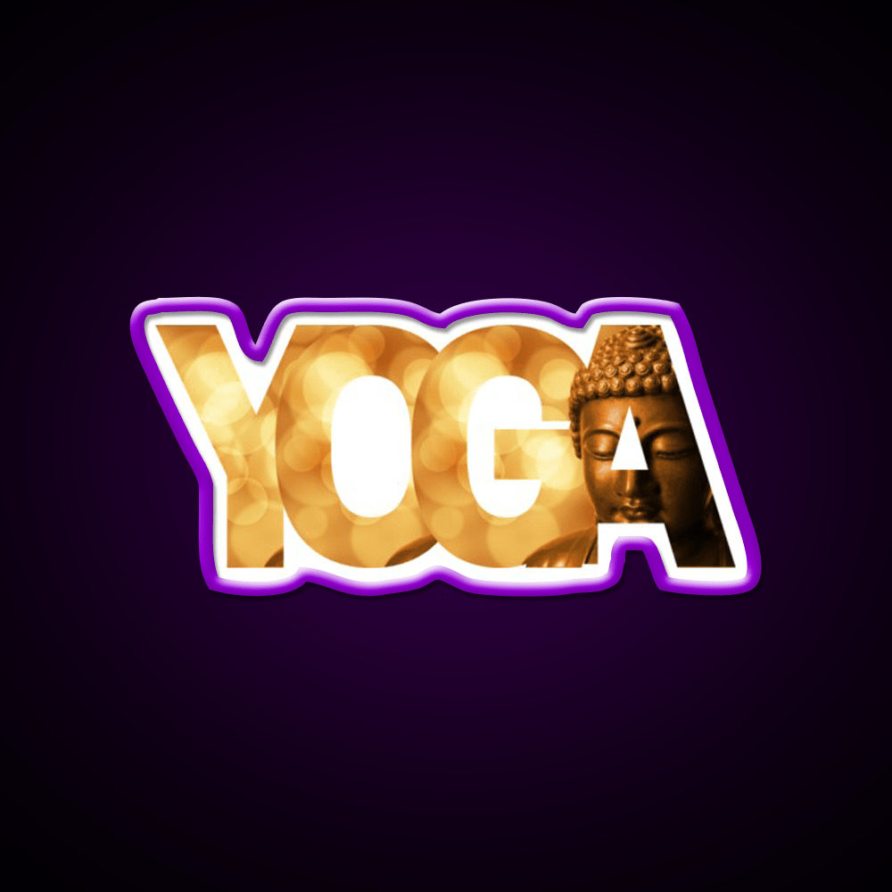 Calm Buddha Yoga Led Neon Sign For Wellness Space Rgb Color - Shineneon