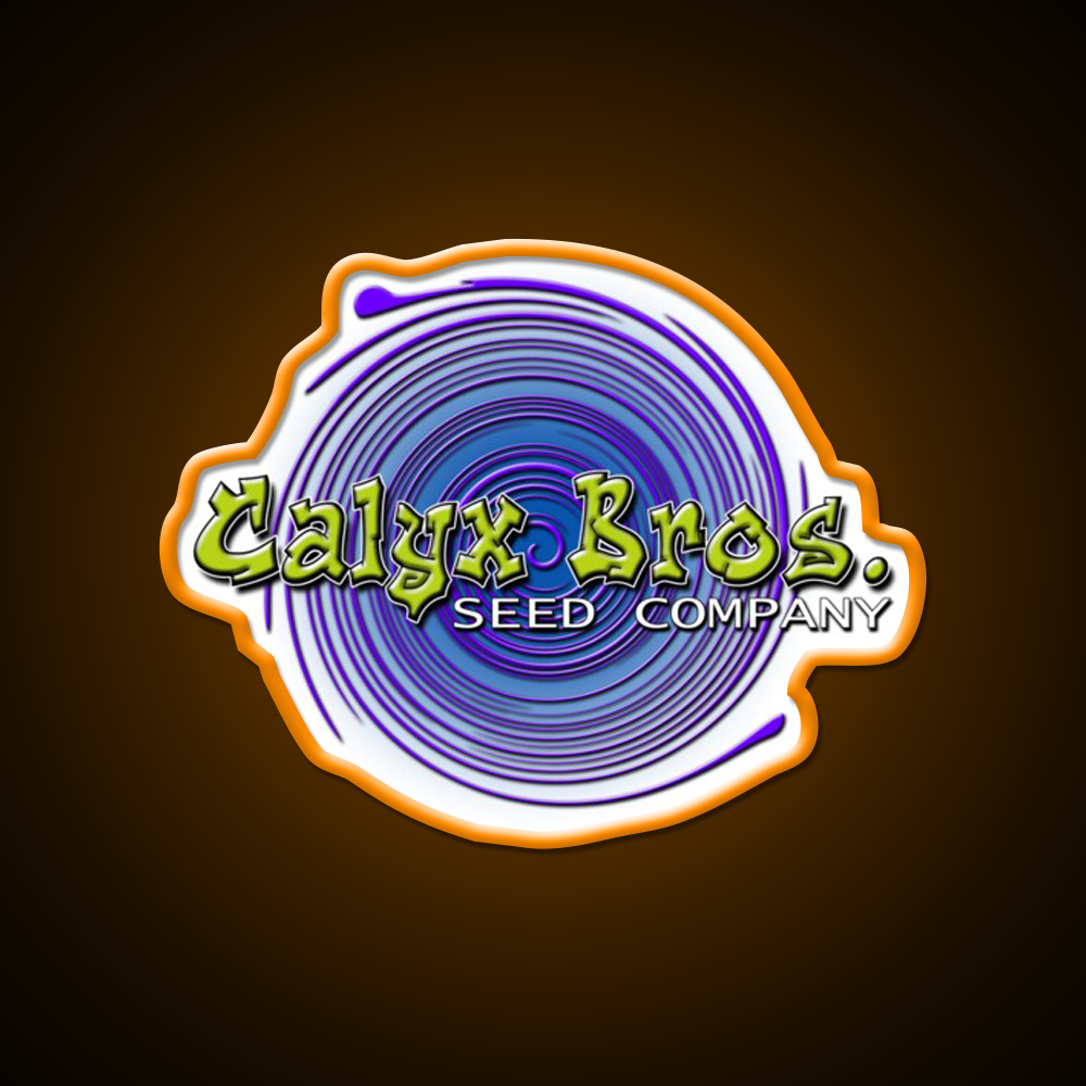 Calyx Bros Seed Co Logo Hemp Inspired Green Leaf Led Neon Sign Rgb Color - LED neon sign view 6