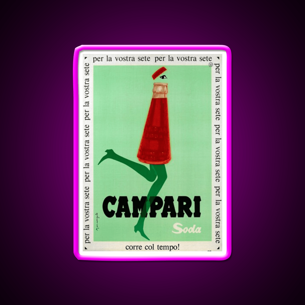 Campari Print Cocktail Bar Decor Led Neon Sign Rgb Color - Shineneon
