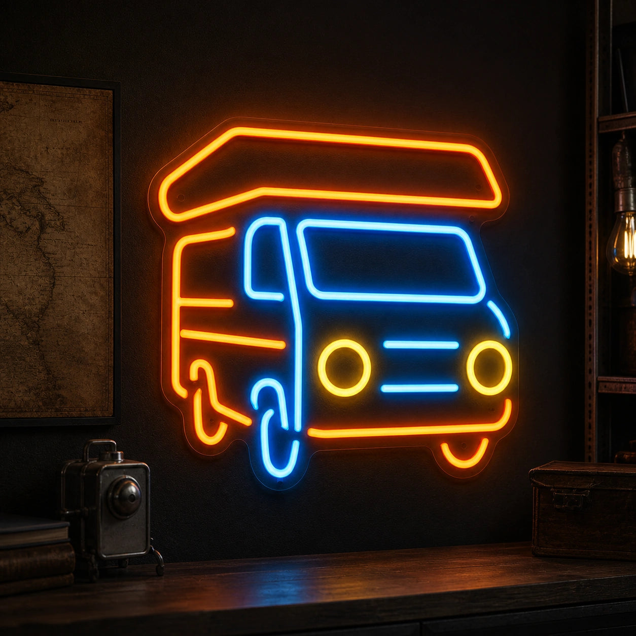 Camper Van Vintage LED Neon Sign high-converting product image