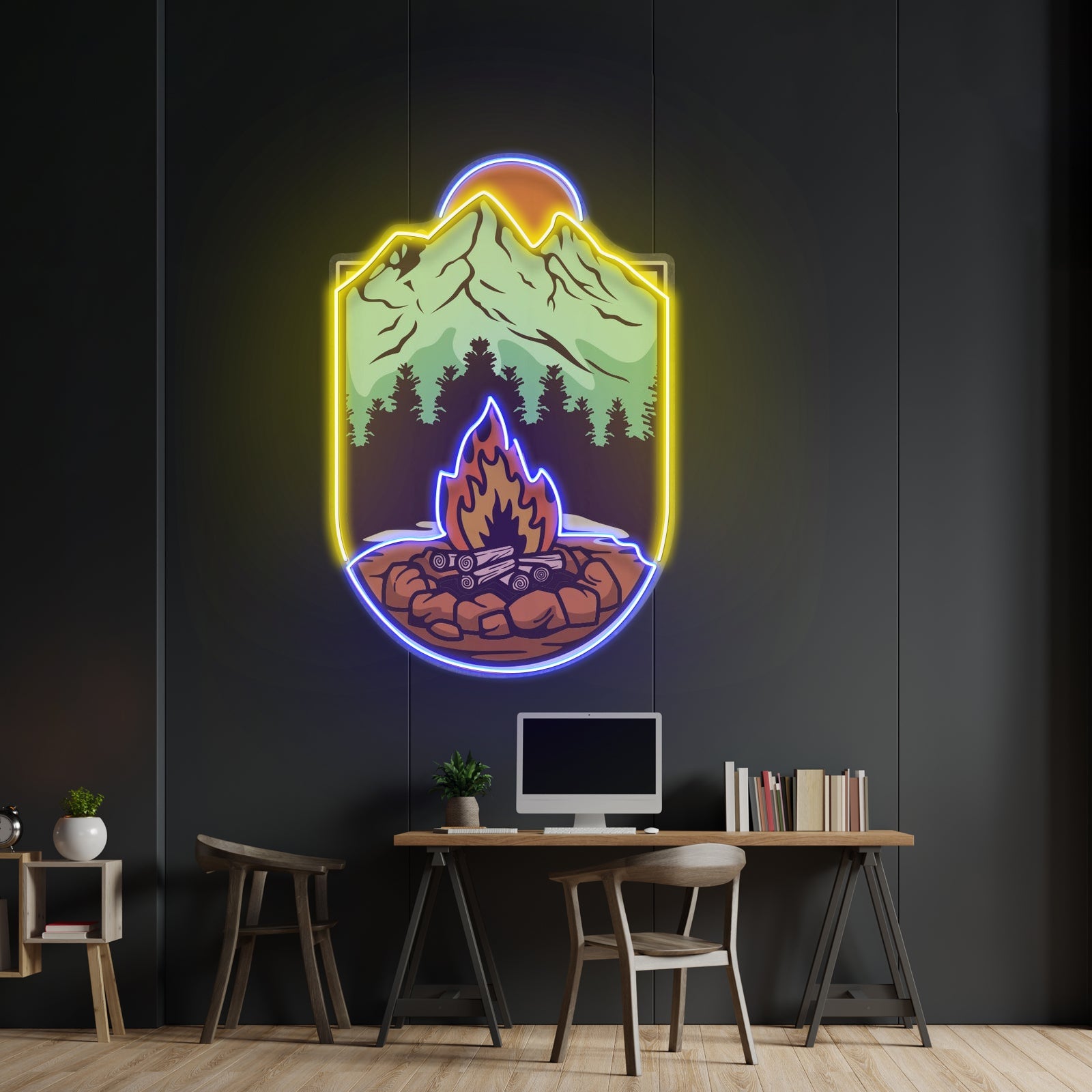 Campfire Smores Neon Signs For Outdoor Decor - Shineneon