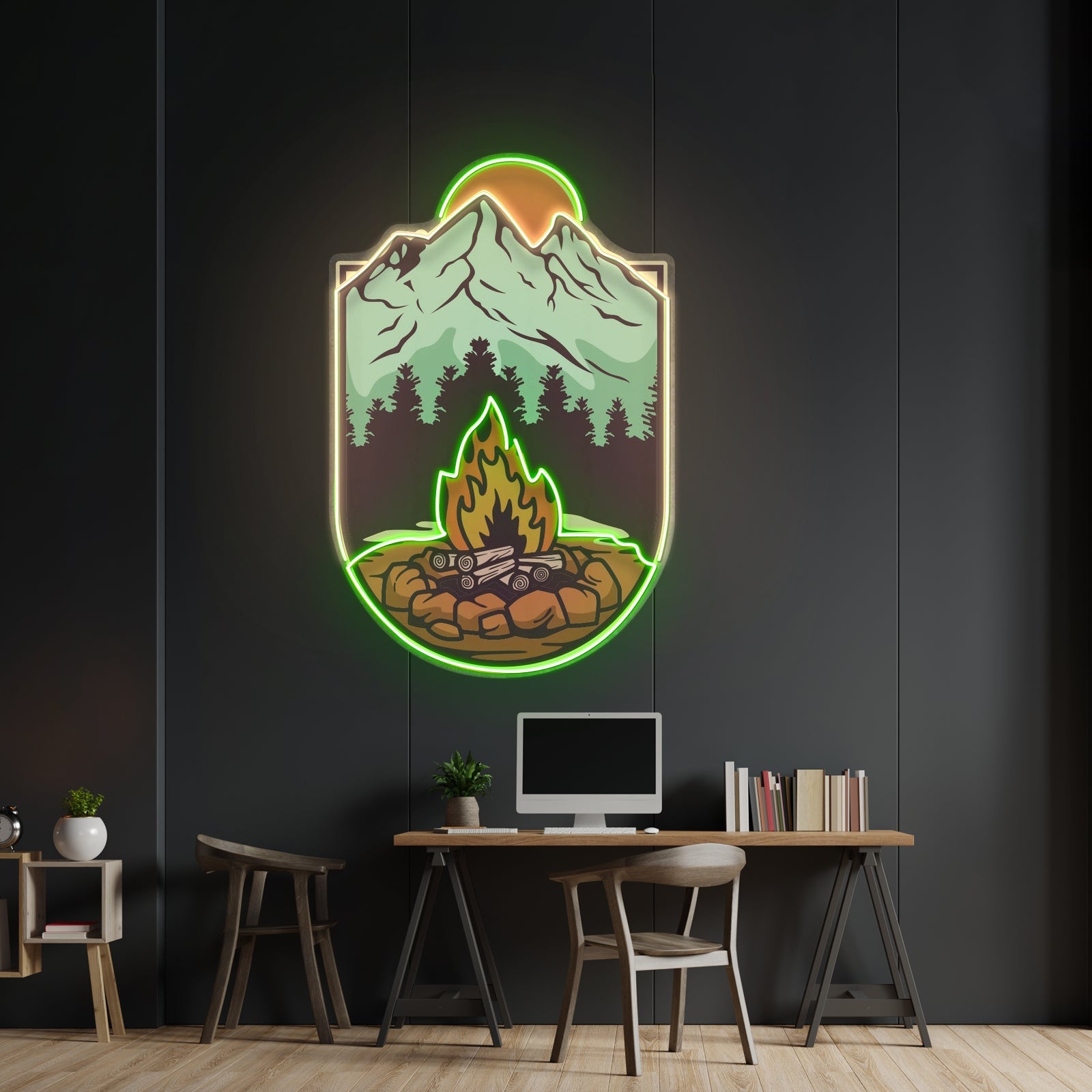 Campfire Smores Neon Signs For Outdoor Decor - Shineneon
