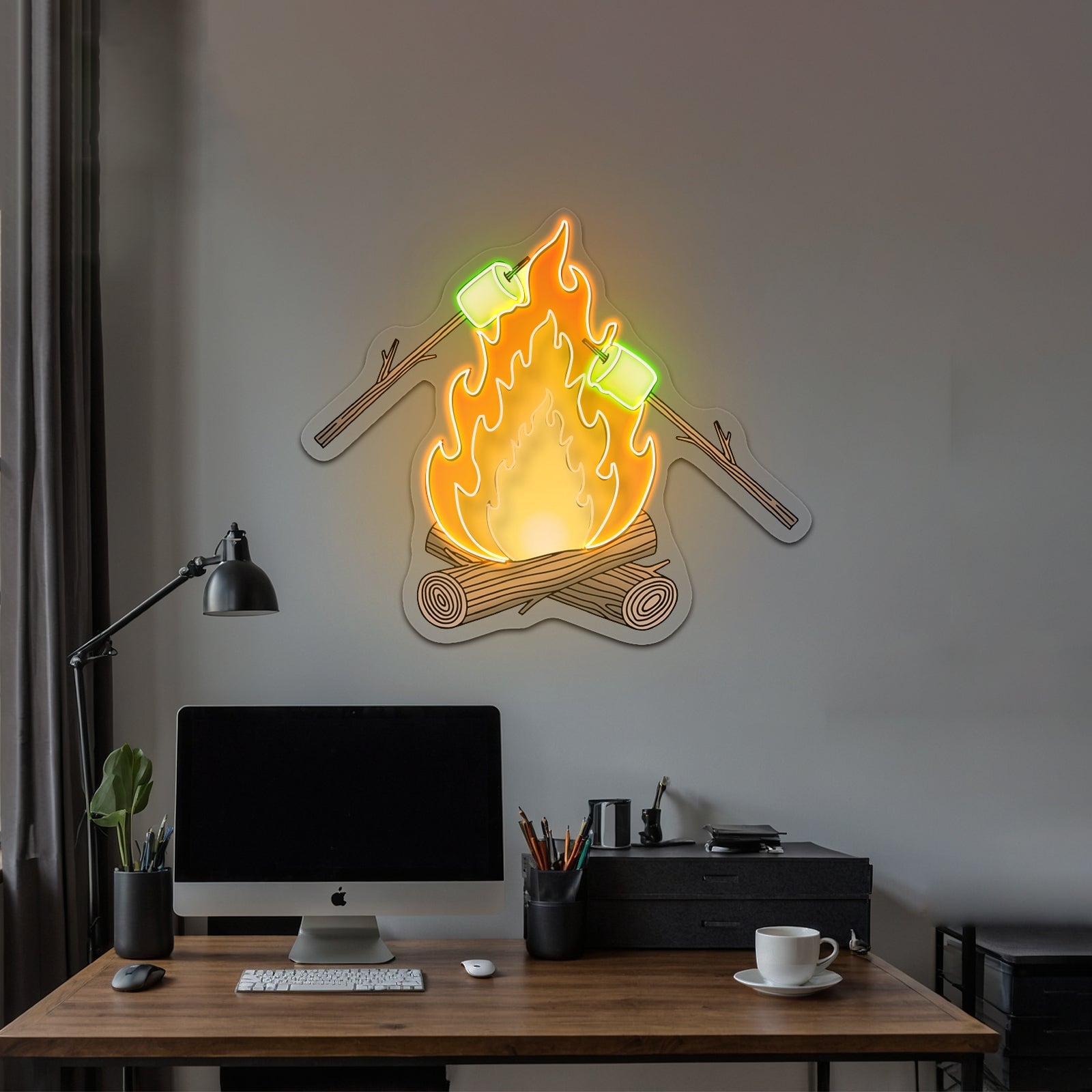 Camping On Hills Led Neon Sign Light Custom Led Signs - Shineneon