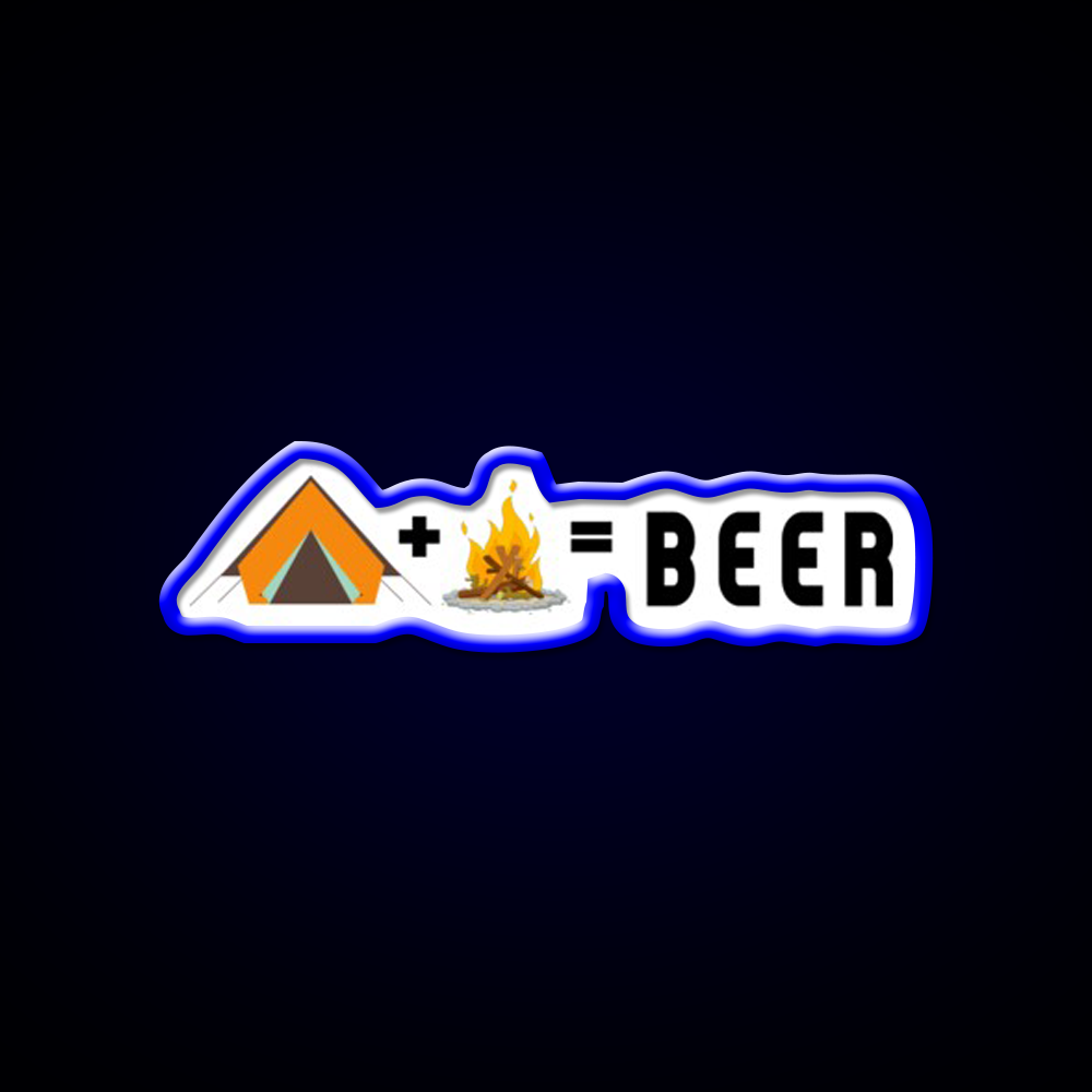 Camping Plus Campfire Equal Beer Bar Decor Led Neon Sign Rgb Color - LED neon sign view 5