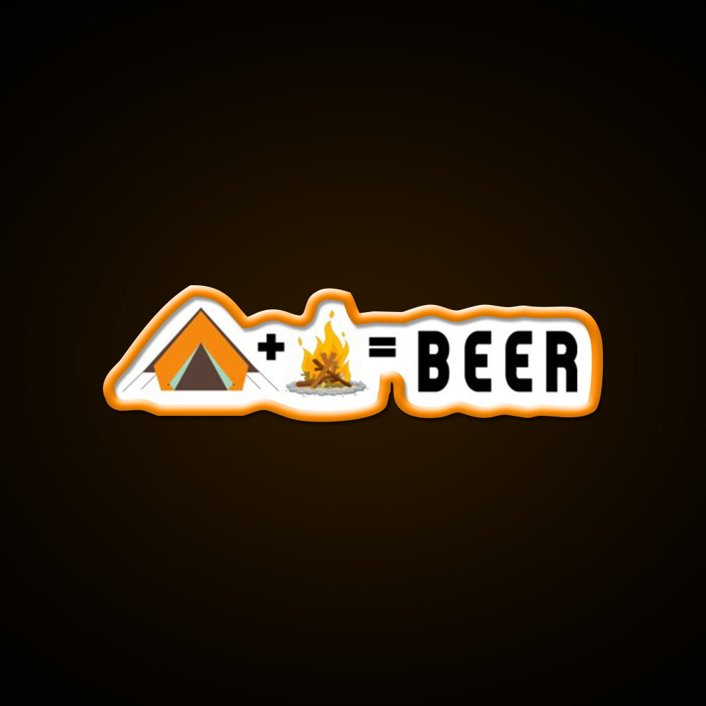 Camping Plus Campfire Equal Beer Bar Decor Led Neon Sign Rgb Color - LED neon sign view 6