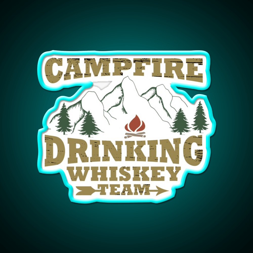 Camping Sayings Whiskey Jokes Humor Whiskey Drink Bar Led Neon Sign Rgb Color - Shineneon