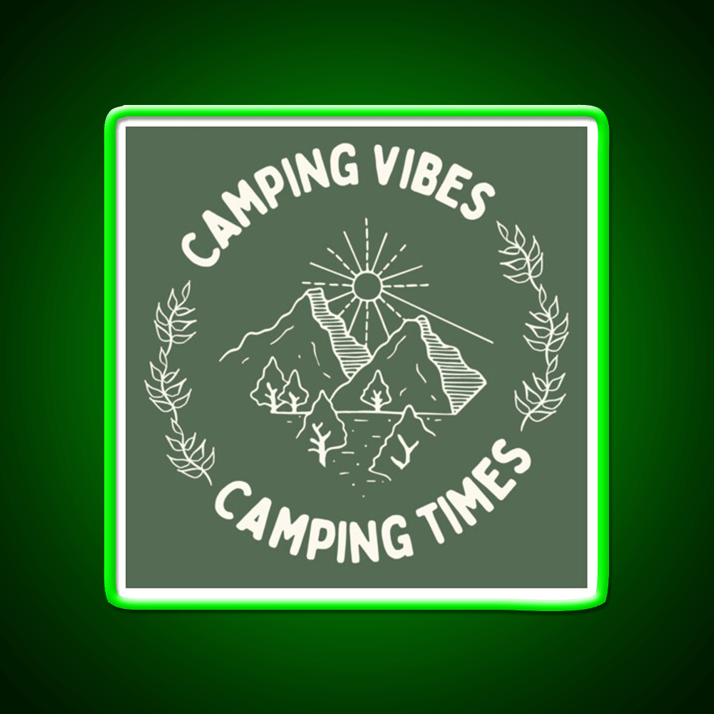 Camping Vibes Cafe Led Neon Sign Espresso Bar Art Rgb Color - Shineneon
