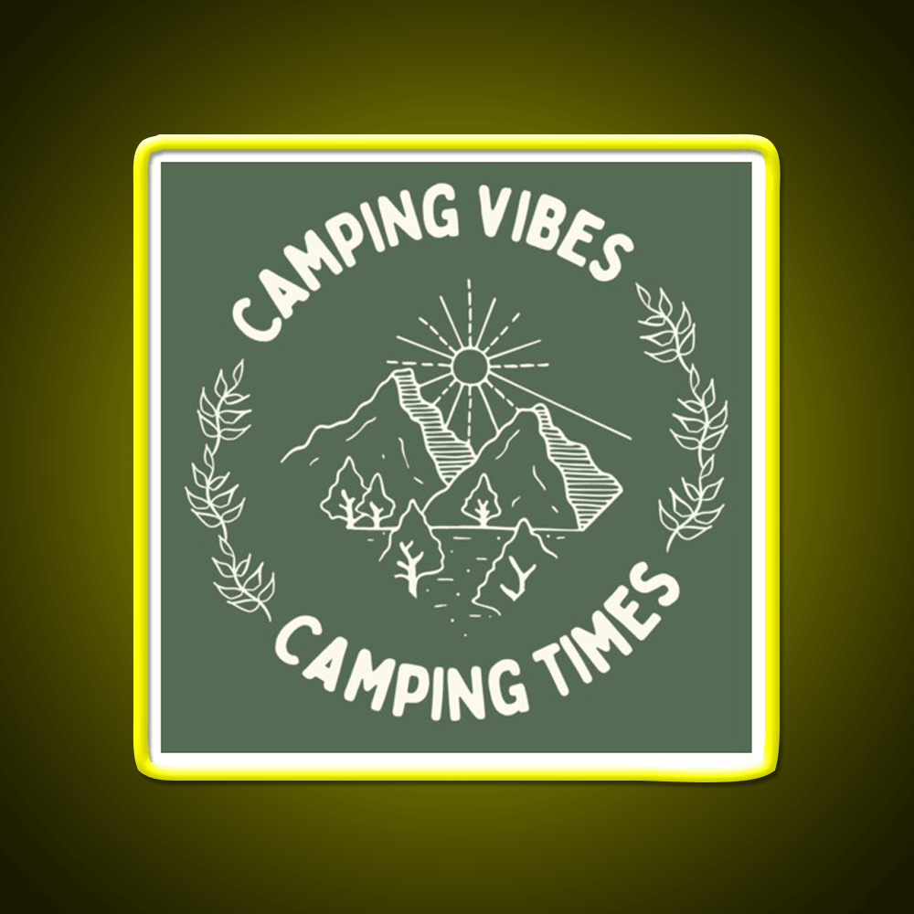 Camping Vibes Cafe Led Neon Sign Espresso Bar Art Rgb Color - Shineneon