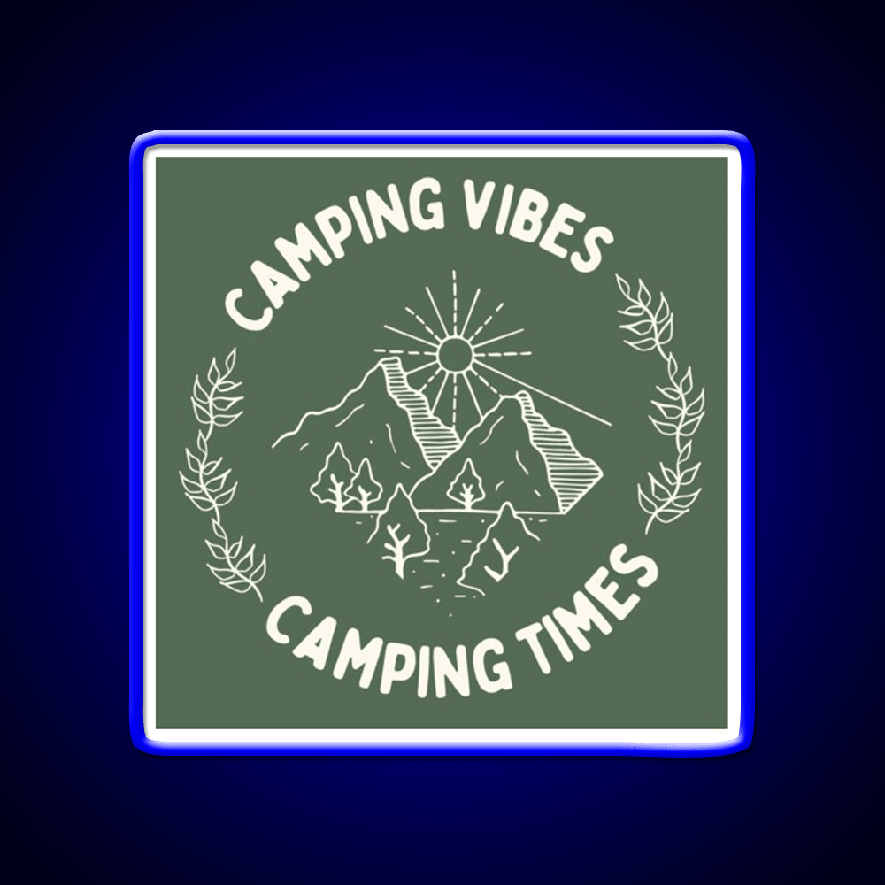 Camping Vibes Cafe Led Neon Sign Espresso Bar Art Rgb Color - Shineneon