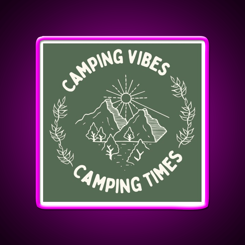 Camping Vibes Cafe Led Neon Sign Espresso Bar Art Rgb Color - Shineneon