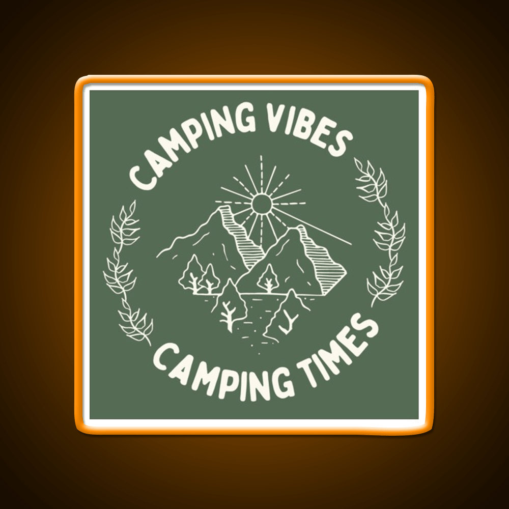 Camping Vibes Cafe Led Neon Sign Espresso Bar Art Rgb Color - Shineneon