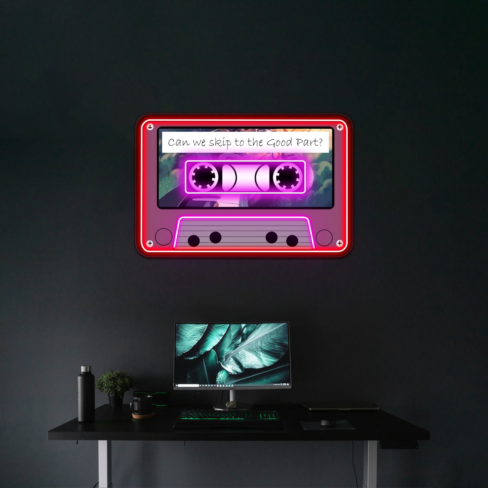 Can We Skip To The Good Partwork Business Neon Sign